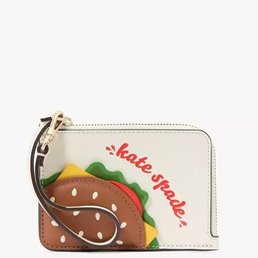 Kate Spade ♠️ Burger Wristlet Card Holder Wallet